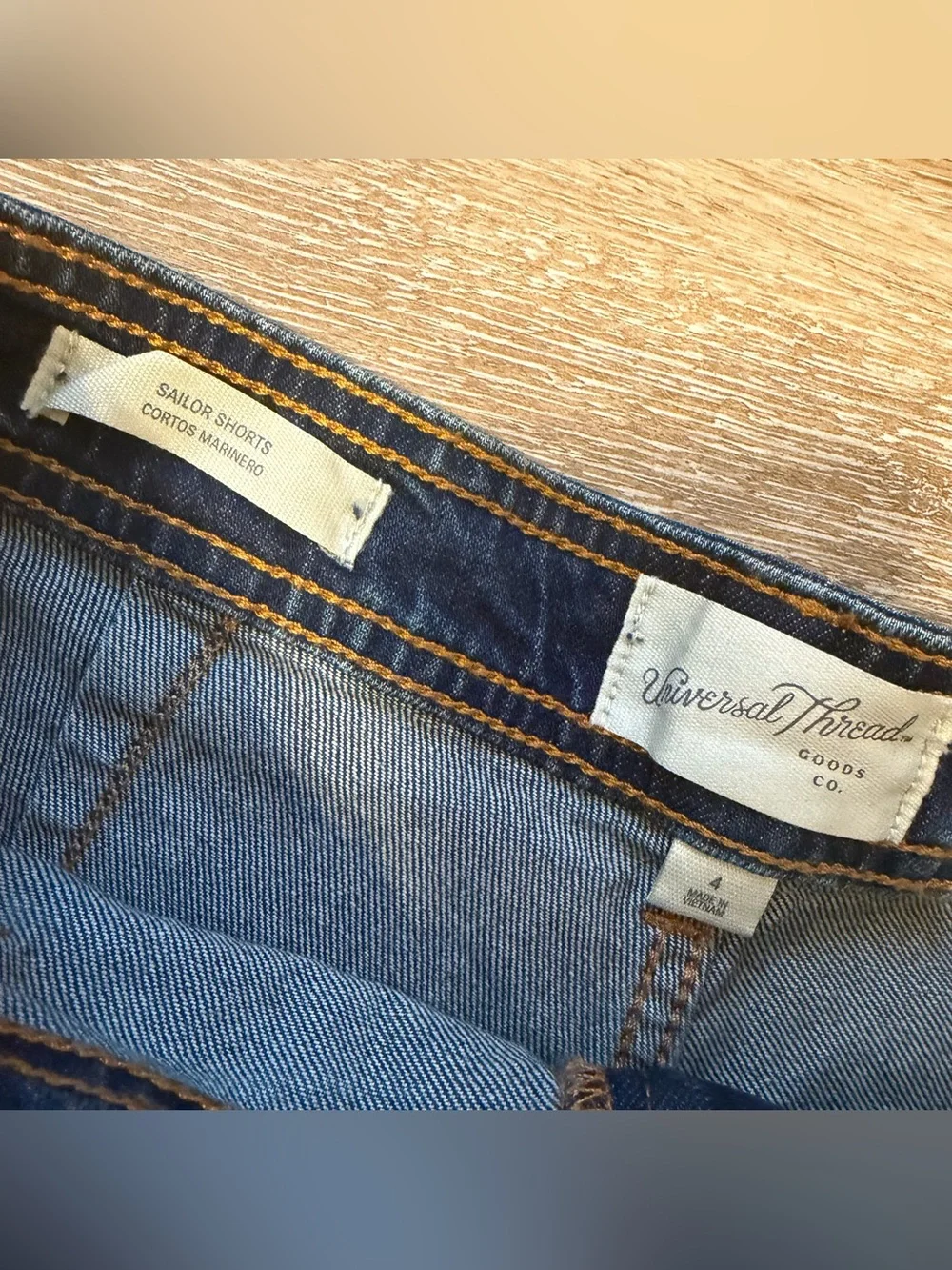 Universal Thread Indigo High-Rise Sailor Denim Shorts